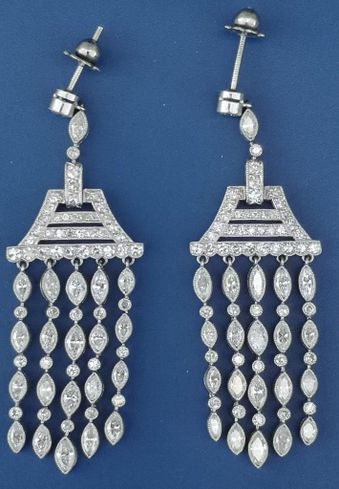 Art Deco diamond tassel earrings for £5,600