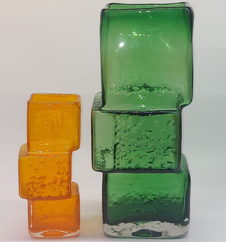 Whitefriars 'Drunken Bricklayer' vases