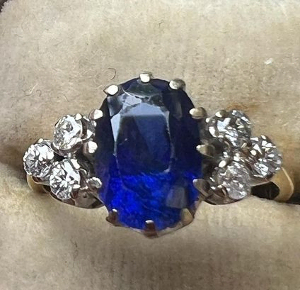 2.6 carat Burmese sapphire & diamond ring