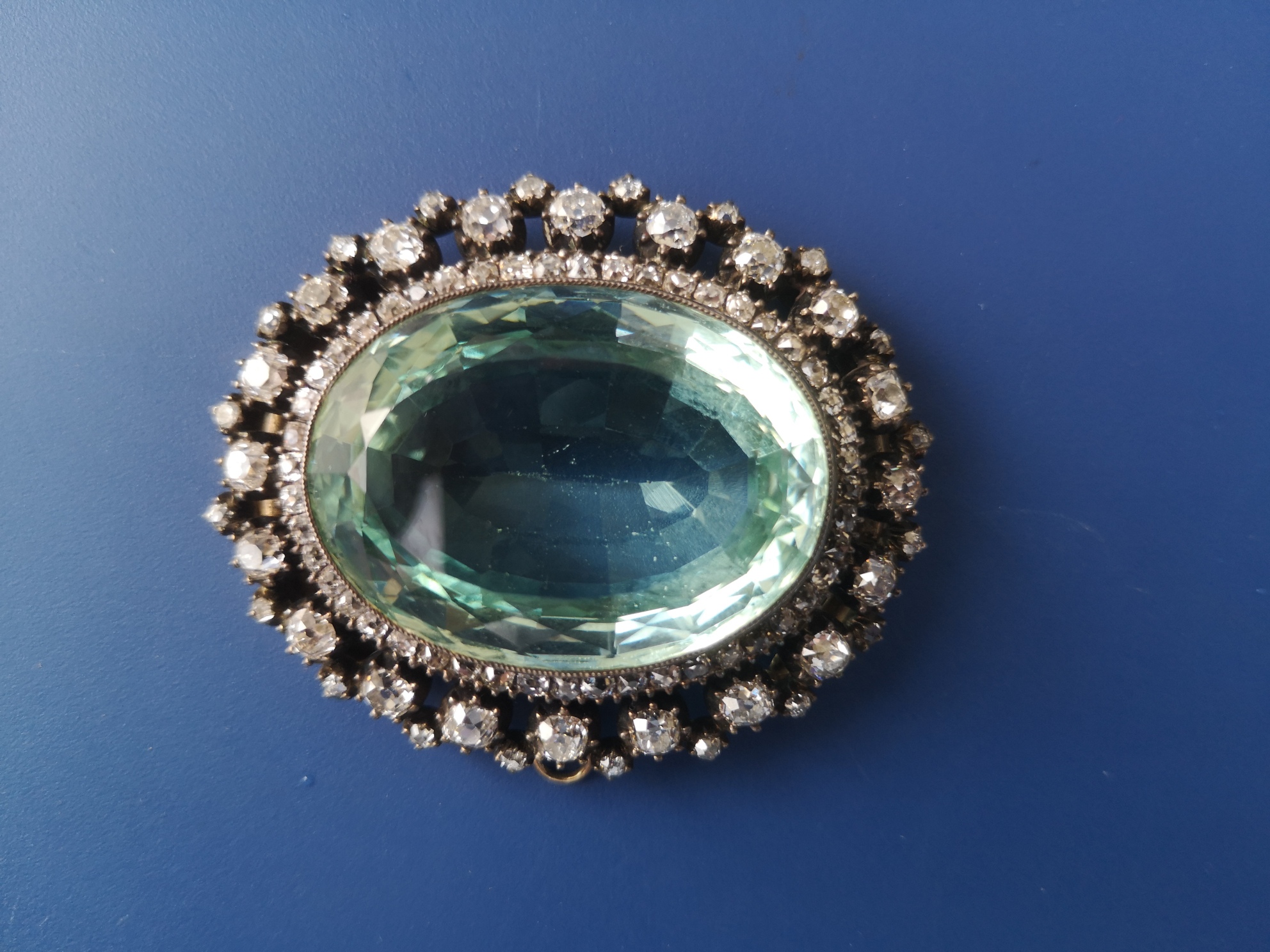 Large aquamarine & diamond brooch £4,200