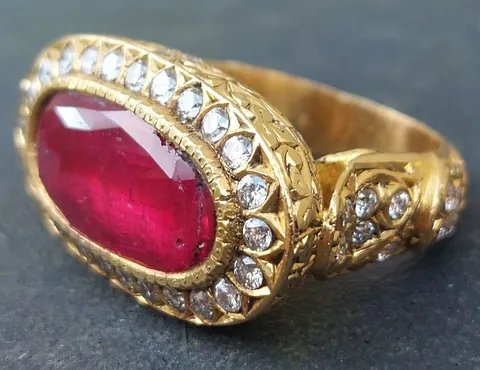 Large ruby & diamond cluster ring went to a local internet bidder for £3,500