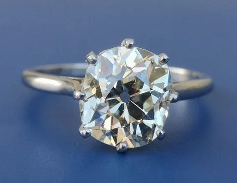 certified 3.75 carat light yellow diamond solitaire