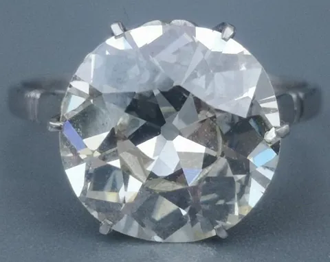 5.5 carat old cut diamond solitaire