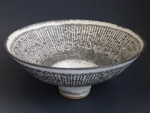 stoneware bowl by Lucy Rie