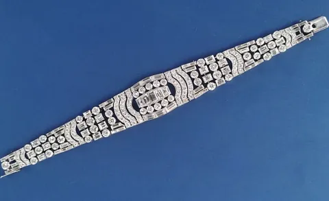 Art Deco diamond set platinum bracelet